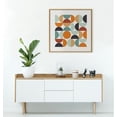 thumbnail image 5 of Kate and Laurel Sylvie Circles and Curves Retro Color Framed Canvas Wall Art by The Creative Bunch Studio, 30x30 Natural, Modern Abstract Art with Geometric Inspiration, 5 of 6