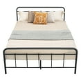 Gymax Full Size Heavy Duty Metal Bed Frame Headboard Platform Mattress