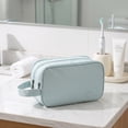 thumbnail image 4 of Travel Toiletry Bag, Handheld Wet Dry Separation Waterproof Cosmetic Organizer and Toiletries Pouch for Travel and Bathroom, Black, 4 of 4