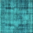 thumbnail image 1 of Ahgly Company Indoor Square Oriental Turquoise Blue Industrial Area Rugs, 7' Square, 1 of 4