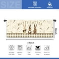 thumbnail image 3 of Happy Easter Rabbit Kitchen Curtain Valance 54W x 18L Inch Bunny Buffalo Plaid Farmhouse Rustic Holiday Rod Pocket Short Cafe Small Window Treatment Drapes Decor, 3 of 6