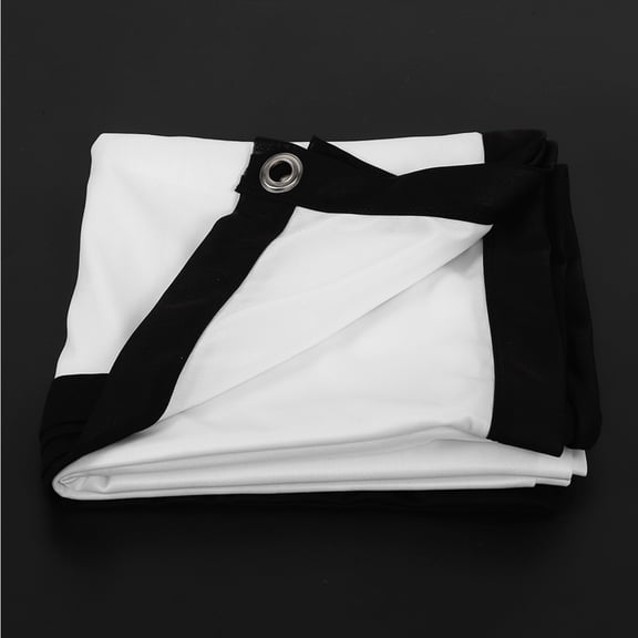 Cortina Proyección Plegable Blanca Gruesa 16:9, Pantalla Proyección Portátil Poliéster Suave, Antiarrugas, Con Orificios Para Cine Al Aire Libre, Camping Y Películas