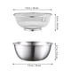 thumbnail image 2 of WORGEOUS 2 uds colador de acero inoxidable cesta colador cesta para lavar verduras cesta lavabo de Metal, 2 of 8