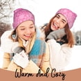 thumbnail image 4 of Lsque Breast CancerN Ribbons Awareness Pattern Knitted Beanie, Unisex Winter Hat, Knit Hat Winter Beanies Thick Fisherman Beanies Cuffed Plain Skull Caps, 4 of 6