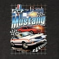 thumbnail image 6 of Wild Bobby Mustang Untamed American Spirit Ford Cars and Trucks Women Tri-Blend Racerback Tank Top, Vintage Black, Small, 6 of 6