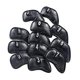 thumbnail image 1 of 12 piezas de palo de golf, cubierta de cabeza de hierro, equipo de protección, resistencia a los arañazos Negro Zulema Cubierta de hierro para palo de golf, 1 of 7