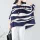thumbnail image 4 of Gibobby Playera de Verano para Mujer Camisa grande Mujer Top Algodón Lino Tamaño Rayas sueltas Manga corta O-cuello Blusa de mujer(Marina,G), 4 of 5