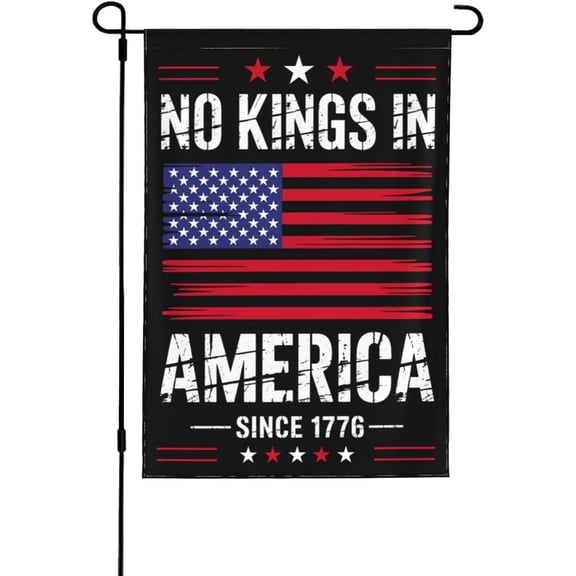 Double-Sided Outdoor Protest Garden Flag 12 x 18 Inch Polyester Black and White Pole Not Included