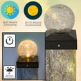 thumbnail image 3 of Crosslight M-K60 Crackle Ball Post Cap Solar Light, Set of 2, 3 of 6