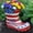 A002- Clear (Style B), variant on Boot Planter, 4th of July American Flag Red White Blue, 7.9 Inch 1 Piece, Patriotic Decorative Planter for Outdoor Yard Patio Garden Porch Independence Day Decoration
