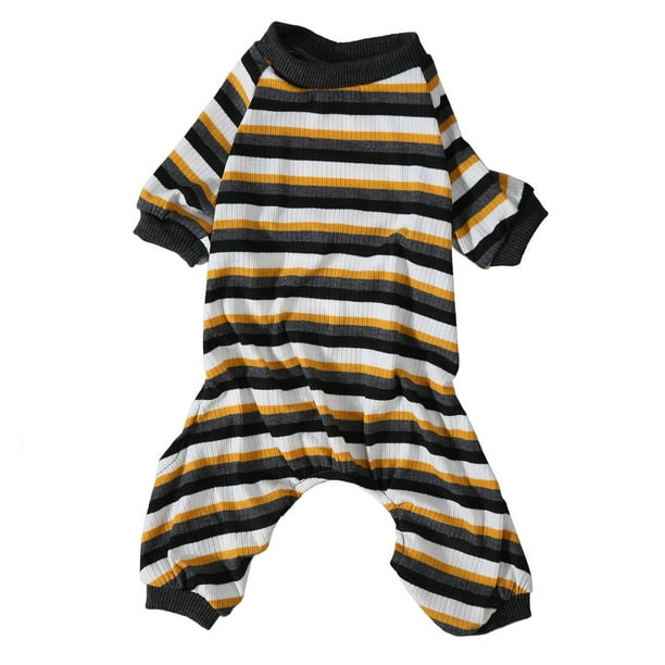 Pijamas suaves para cachorros NikouMX Pijamas para perros a rayas de 4 patas