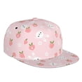 thumbnail image 2 of Uemuo Rabbit And Peach Pattern Women's Baseball Cap,Straight Brim Hat,Golf Dad Hat,Travel Hat,Sun Protection Cap,Everyday Accessory, 2 of 9