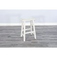thumbnail image 3 of Sunny Designs Marina 30" Mahogany Wood Saddle Seat Stool in White Sand(Set of 2), 3 of 4
