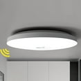 thumbnail image 4 of Voice Control Motion Sensor Ceiling Light Wired 23/30CM Motion Activated Flush Mount Lighting Fixture 12W LED Ceiling Light For Closet Hallway Porch Laundry Garage Basements 6000K, 4 of 4