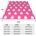 thumbnail image 5 of Halloween Pink Ghost Boo Blanket Halloween Throw Blanket Flannel Lightweight Soft Plush Fuzzy Blankets for Bed Sofa Couch Livingroom Chair Car Travel Pet 80"x60", 5 of 6