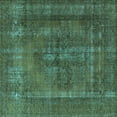 thumbnail image 1 of Ahgly Company Machine Washable Indoor Square Oriental Light Blue Industrial Area Rugs, 8' Square, 1 of 4
