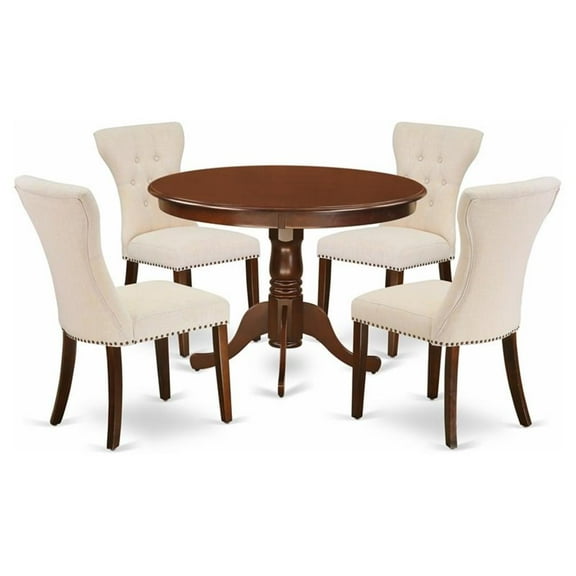 Atlin Designs 5-piece Wood Dining Set in Mahogany