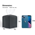 thumbnail image 3 of HAHDAXIA 2 Pcs Tissue Box Cover, Modern Square Cube Covers PU Leather Tissue Storage Box Cover for Home Bathroom Countertop Office Decor (Black), 3 of 7