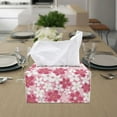 thumbnail image 3 of ZUXONGSY Cherry Blossom Tissue Box Cover Modern Decorative Tissue Box Organizer with Buckle Easy to Install PU Leather Household Tissue Holder for Women Gifts for Women Friends, 3 of 7