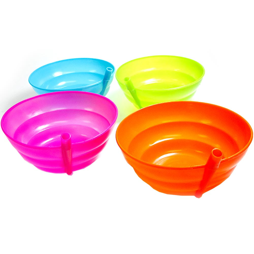 Details about    Plastic Bowls Set of 8-28 ounce Large Plastic Cereal Bowls Microwave 6 Inch 