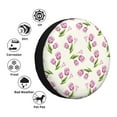 thumbnail image 4 of Sikiie Tulips Flowers PVC Leather Spare Tire Wheel Cover Spare Tire Cover, for Car Truck SUV Camper Trailer Universal Fit(14-17in)-14 inch, 4 of 6