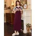 thumbnail image 3 of Ekouaer Women's Loungewear Long Nightgown Short Sleeve Sleepwear Full Length Sleep Shirt with Pockets, 3 of 6