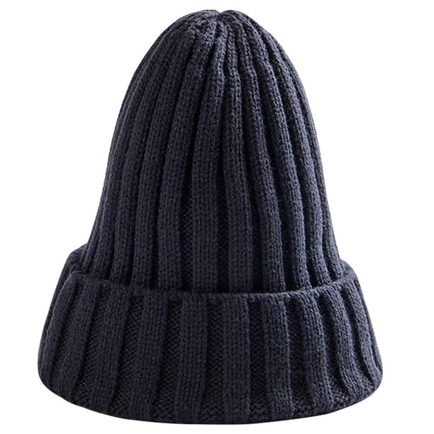 Sonducket Sombrero Unisex mezclas de algodón sólido cálido HIP HOP sombreros de punto hombres gorras de invierno mujeres Skullies gorros para Sombreros Gris oscuro Sonducket AP000123-05