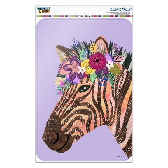 Zebra Flower Floral Hair Home Business Office Sign