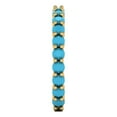 thumbnail image 4 of 1.2 ctw Wedding Band for Women - 18K Yellow Gold Simulated Turquoise Stackable Eternity Ring, 4 of 6