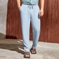 thumbnail image 2 of WEAIXIMIUNG Mens Plaid Pj Pants Men's Casual and Linen Drawstring Pants, 2 of 8