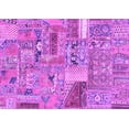 thumbnail image 1 of Ahgly Company Indoor Rectangle Patchwork Purple Transitional Area Rugs, 7' x 9', 1 of 4