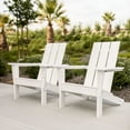 thumbnail image 5 of LuXeo Arcadia White HDPE Outdoor Adirondack Chair ( Set of 2), 5 of 13