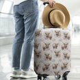 thumbnail image 2 of Beige Highland Cow Flower Pattern Luggage Cover Fashion Suitcase Cover Baggage Covers Fit 25-28 Inch Luggage (Go Travel), 2 of 5