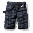 thumbnail image 1 of Pantalones Cortos Casuales De Hombre A Cuadros 100% Algodón, 1 of 2