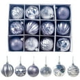 thumbnail image 4 of 12 bolas navideñas de plástico doradas y plateadas de 5,5 cm para colgar en el árbol de Navidad de interior, decoración para el hogar, 4 of 5