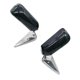 thumbnail image 3 of 2pcs Universal Car Rearview Side Mirror Craft Square F1 Style With Blue Mirror Surface Metal Bracke, 3 of 5