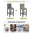 thumbnail image 3 of Country Star Plaid Bar Stool Covers Set of 2, Black Retro American Farm Barn Berry Stretch Washable Bar Chair Covers with Backs, Removable Pub Counter Height Chair Cover for Kitchen Dining Room Cafe, 3 of 7