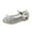 Silver, variant on REDARER Sparkly Bow Flat - Easy Closure Flat Shoes for Dance & Everyday Wear, Shiny Comfortable Girls' Fashion Shoes,Size:11.5-12 Years