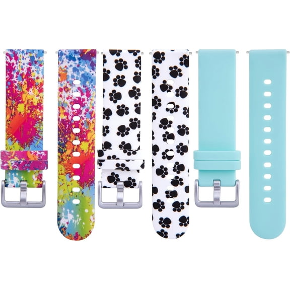 PLUMYHG-5 Pack Bands Compatible for Verizon Gizmo Watch 3 Adventure 3 2 1/for Gabb Watch 3 3E 2 1, 20MM Band Colorful Pattern Wristband Straps for Gizmo Watch/SyncUP Watch