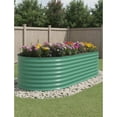 thumbnail image 1 of Oval Galvanized Steel Raised Garden Bed, Heavy Duty Metal Planter Box for Vegetables Herbs Flowers, Rust Resistant Elevated Outdoor Planting Container for Patio Backyard Garden, 1 of 8