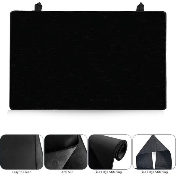 Alfombrilla de suelo negra de 42 x 28 cm, ligera y lavable, para debajo de los humidificadores, alfombrilla multifuncional para electrodomésticos
