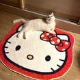 thumbnail image 3 of Alfombra de felpa Kawaii Hello Kitty, tapete de Anime Kt Cat Pochacco, cojín suave para coche, chica, corazón, lindo, dormitorio, alfombra antideslizante, decoración de habitación, 3 of 4