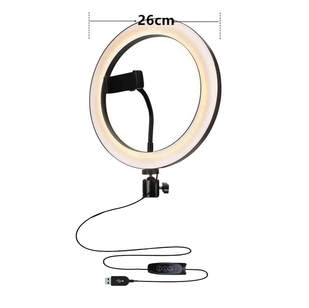 Practical USB Interface Brightness Adjustable Light Beauty Lamp On-Camera Video Lights（With Tripod） A 