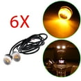 thumbnail image 2 of SCITOO fit for Off-Road Car ATV Camper Trunk DRL License Plate Stop Turn Signal Tail Fog Light Eagle Eye LED Light Bulbs 6x Yellow EE-Epistar-5730-3SMD Eagle Grille Signal Fog Led Light, 2 of 3