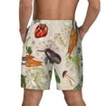 thumbnail image 4 of Balery Cute Vegetables Mens Swim Trunks Swim Shorts for Men Quick Dry Inseam Beach Shorts with Compression Liner Pocket-XX-Large, 4 of 9