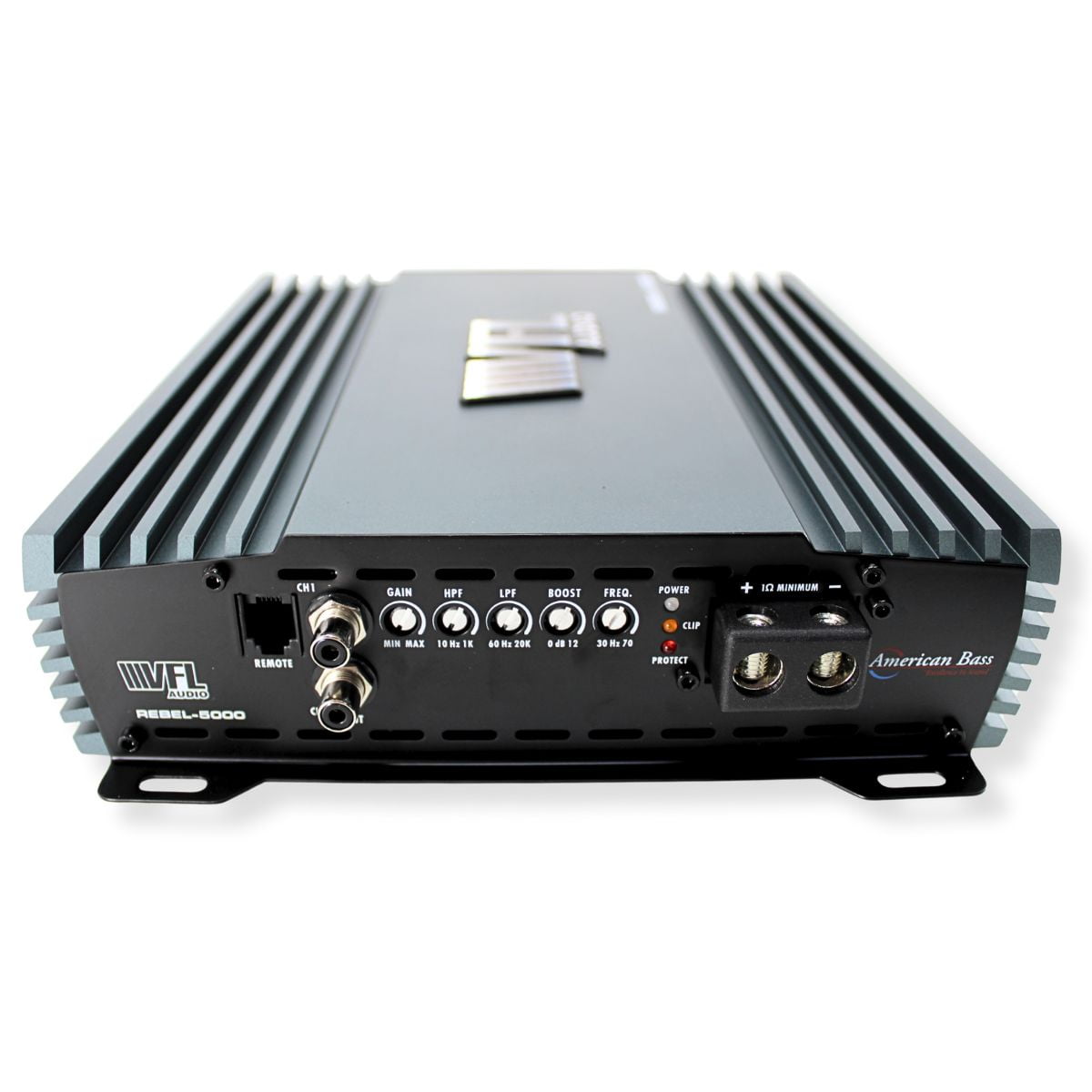 American Bass 5000 Watts 1-Ohm Monoblock Class D Digital Amplifier REBEL-5000.1