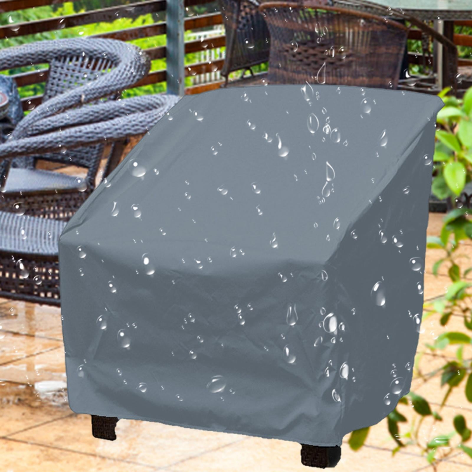 Chair Covers Protection Waterproof Cover Furniture Protector for Backyard patio and garden - Grey M