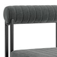 thumbnail image 5 of Devi Anastasia 5 Piece Round Glass Dining Table Set with Gray Fabric, 5 of 8
