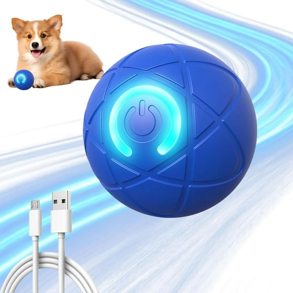2025 Interactive Dog Toys Ball, Automatic Rolling Jumping & Bouncing Ball with LED Light, USB Rechargeable Mental Enrichment Toy for Small Medium Dogs & Puppies