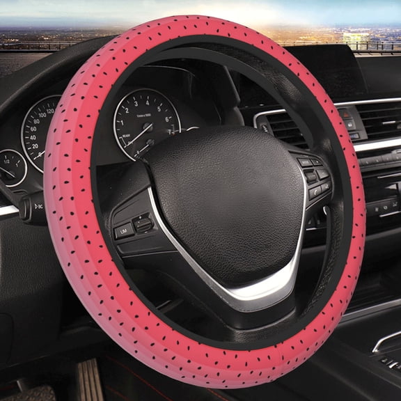 Yiaed Watermelon Steering Wheel Cover,Universal 15 Inch Anti Slip Steering Wheel Protector Car Accessories Interior for Auto Truck SUV
